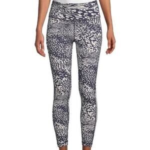 Vimmia X Stingray 7/8 Leggings Est Sz M Blue Ivory Printed Workout Tight